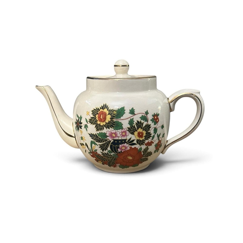 Vintage Price Kensington Ceramic Chintz Teapot Floral Gold Trim England 4065